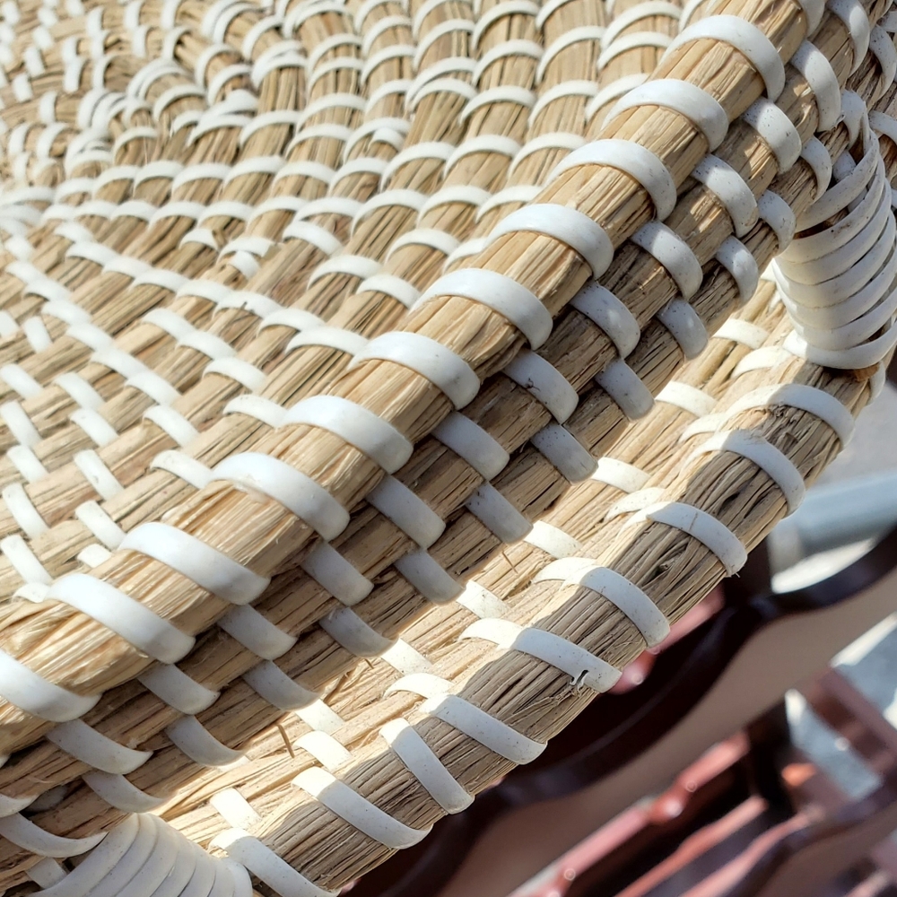 14 Inch Round Rattan Serving Decorative Woven Ottoman Trays D - Picture 2 of 3